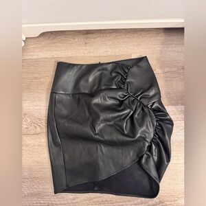 ASTR The Label Black Leather Skirt